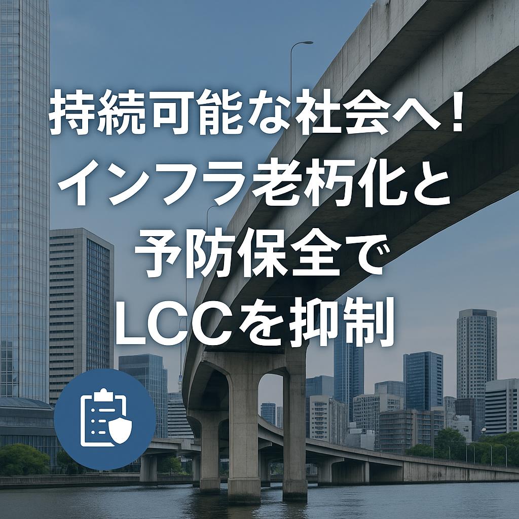 持続可能な社会へ！インフラ老朽化と予防保全でLCCを抑制