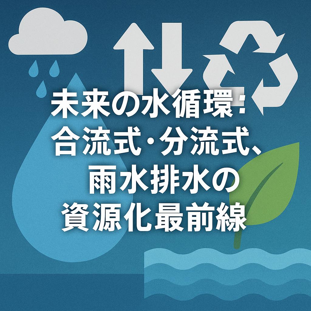 未来の水循環：合流式・分流式、雨水排水の資源化最前線