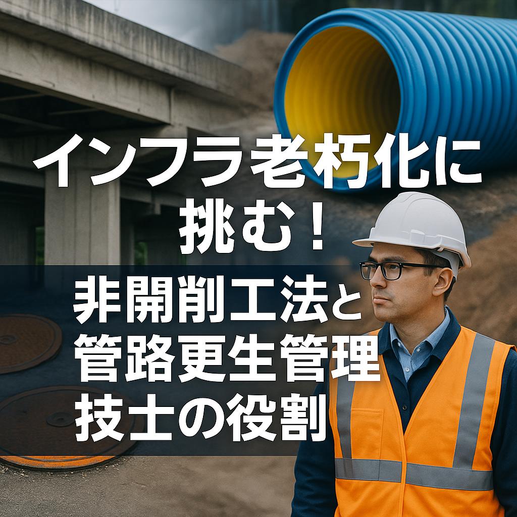 インフラ老朽化に挑む！非開削工法と管路更生管理技士の役割
