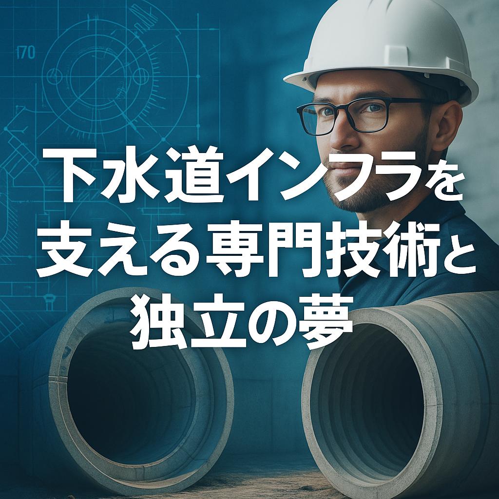 下水道インフラを支える専門技術と独立の夢