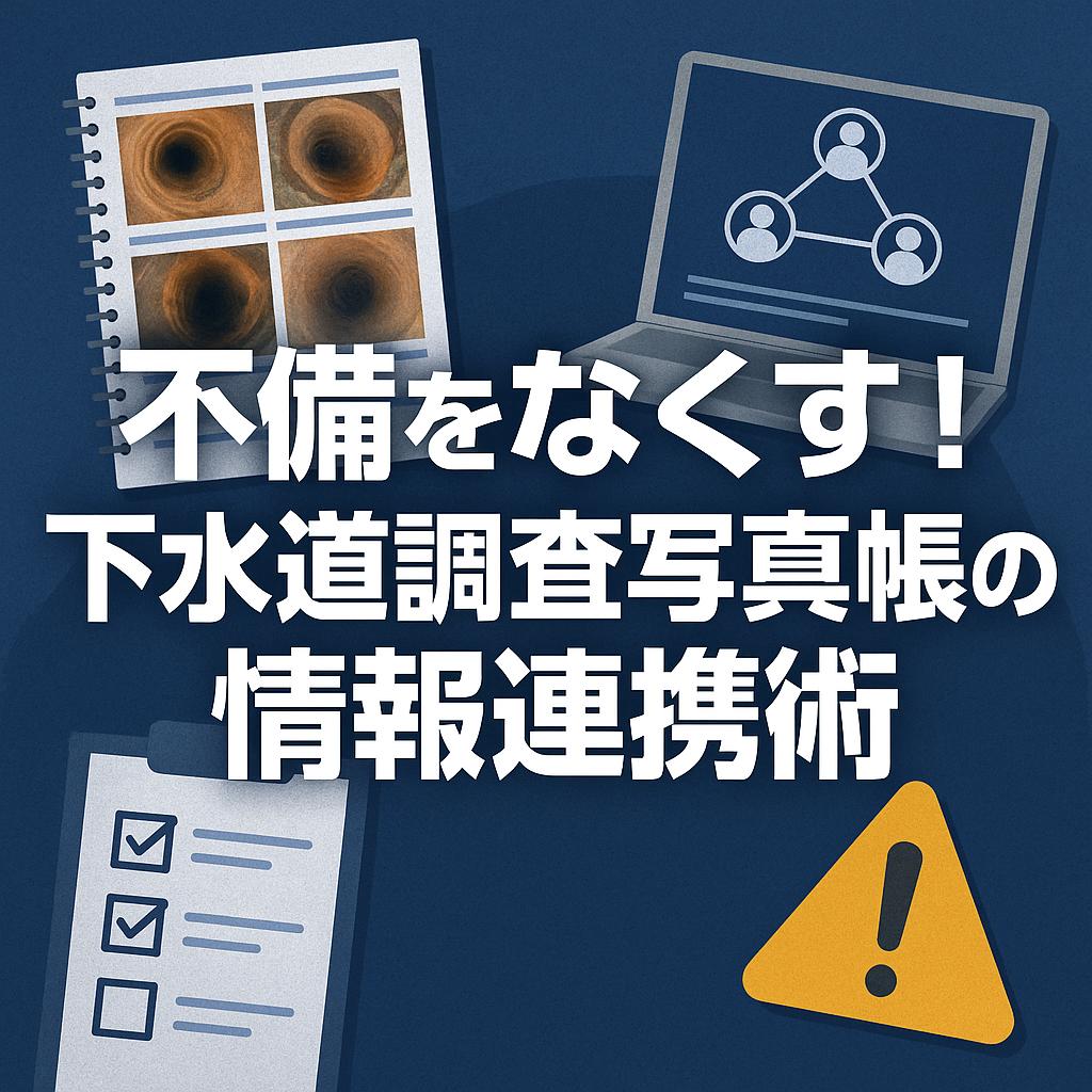 不備をなくす！下水道調査写真帳の情報連携術