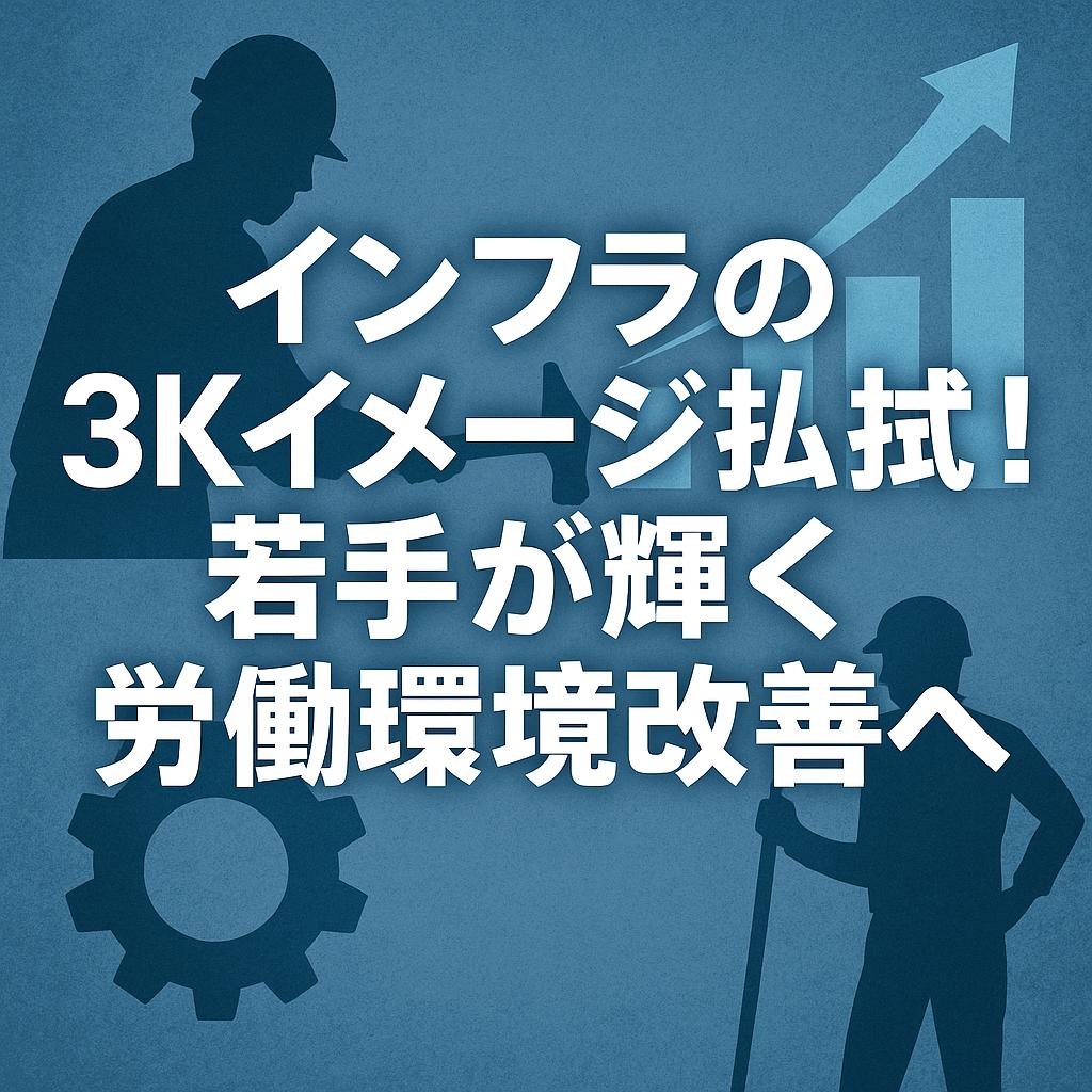 インフラの3Kイメージ払拭！若手が輝く労働環境改善へ