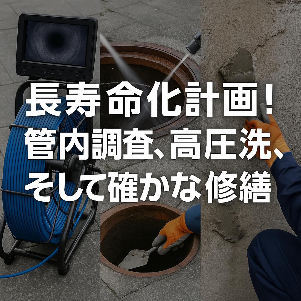 長寿命化計画！管内調査、高圧洗浄、そして確かな修繕