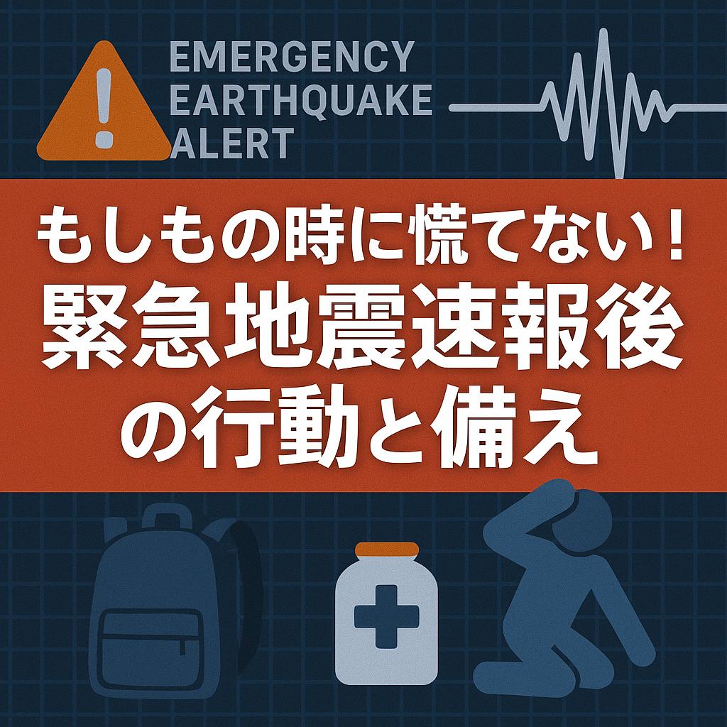 もしもの時に慌てない！緊急地震速報後の行動と備え