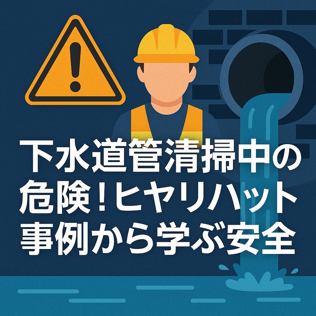 下水道管清掃中の危険！ヒヤリハット事例から学ぶ安全