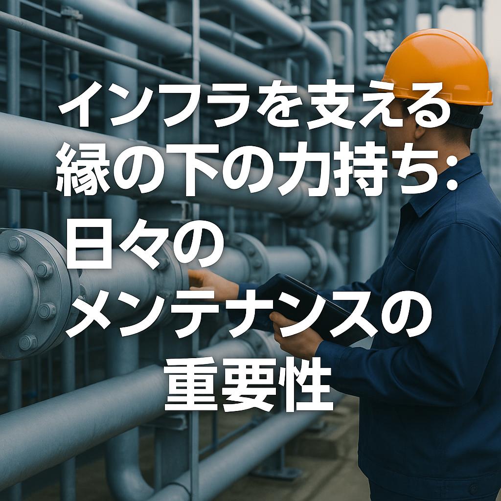 インフラを支える縁の下の力持ち：日々のメンテナンスの重要性