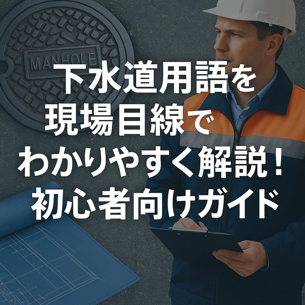 下水道用語を現場目線でわかりやすく解説！初心者向けガイド
