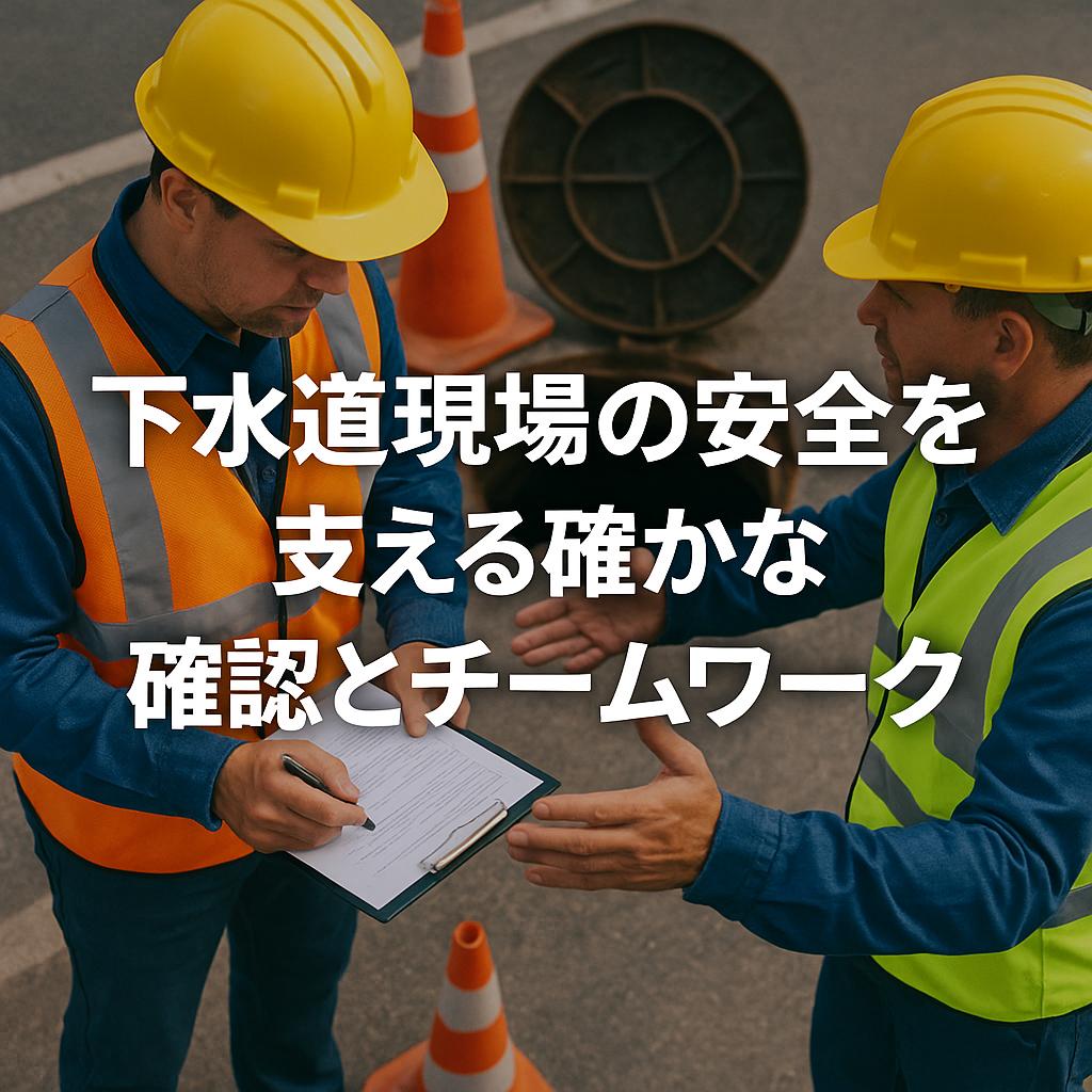 下水道現場の安全を支える、確かな確認とチームワーク