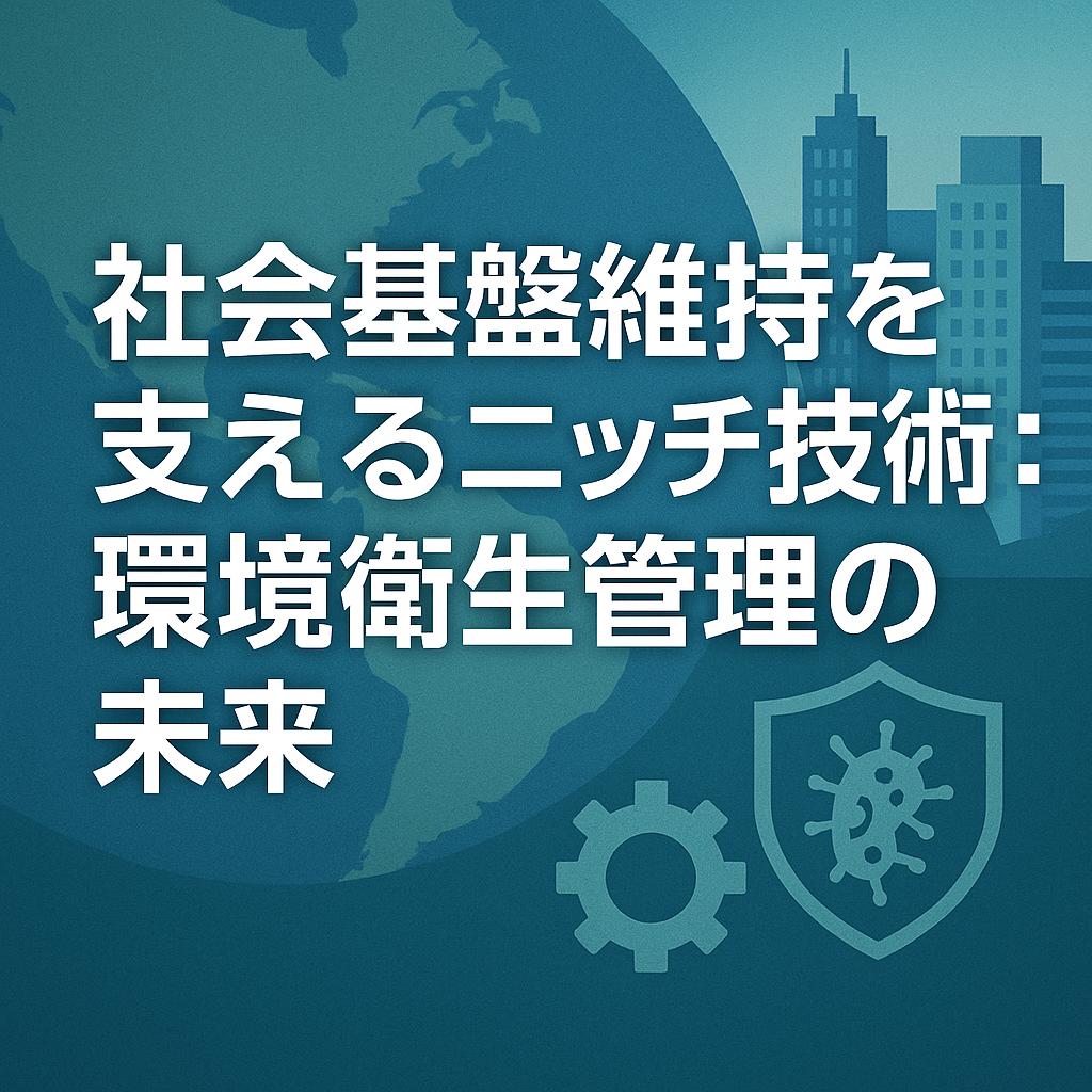 社会基盤維持を支えるニッチ技術：環境衛生管理の未来