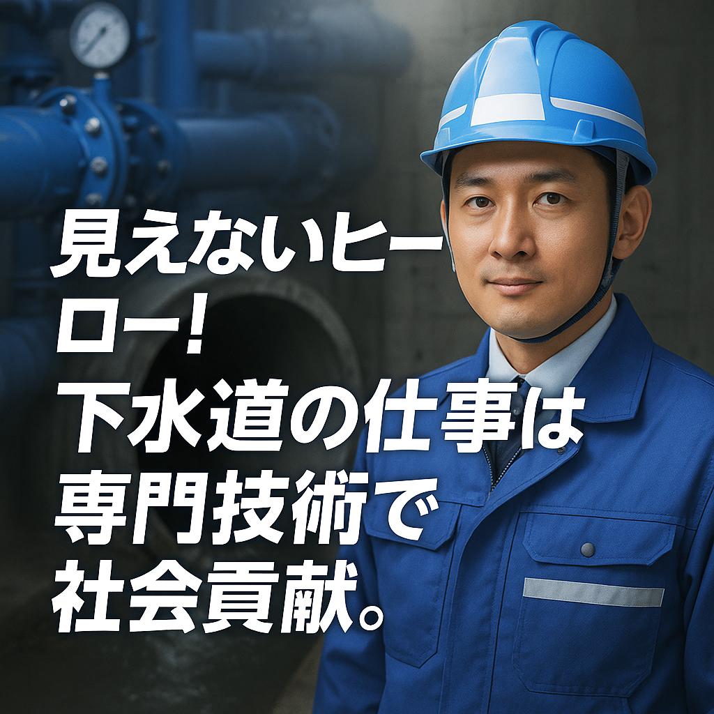 見えないヒーロー！下水道の仕事は専門技術で社会貢献。