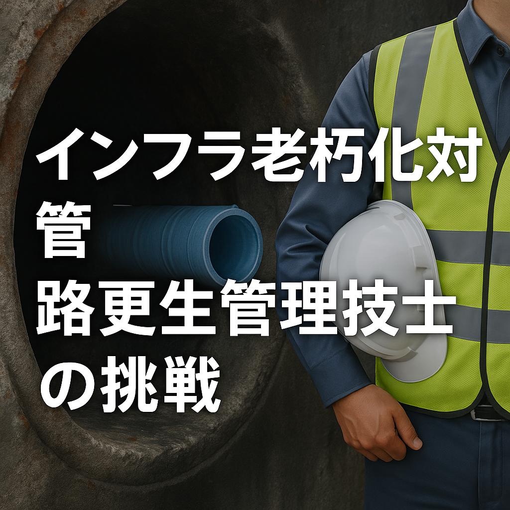 インフラ老朽化対策、管路更生管理技士の挑戦