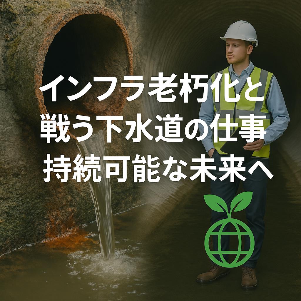 インフラ老朽化と戦う下水道の仕事：持続可能な未来へ