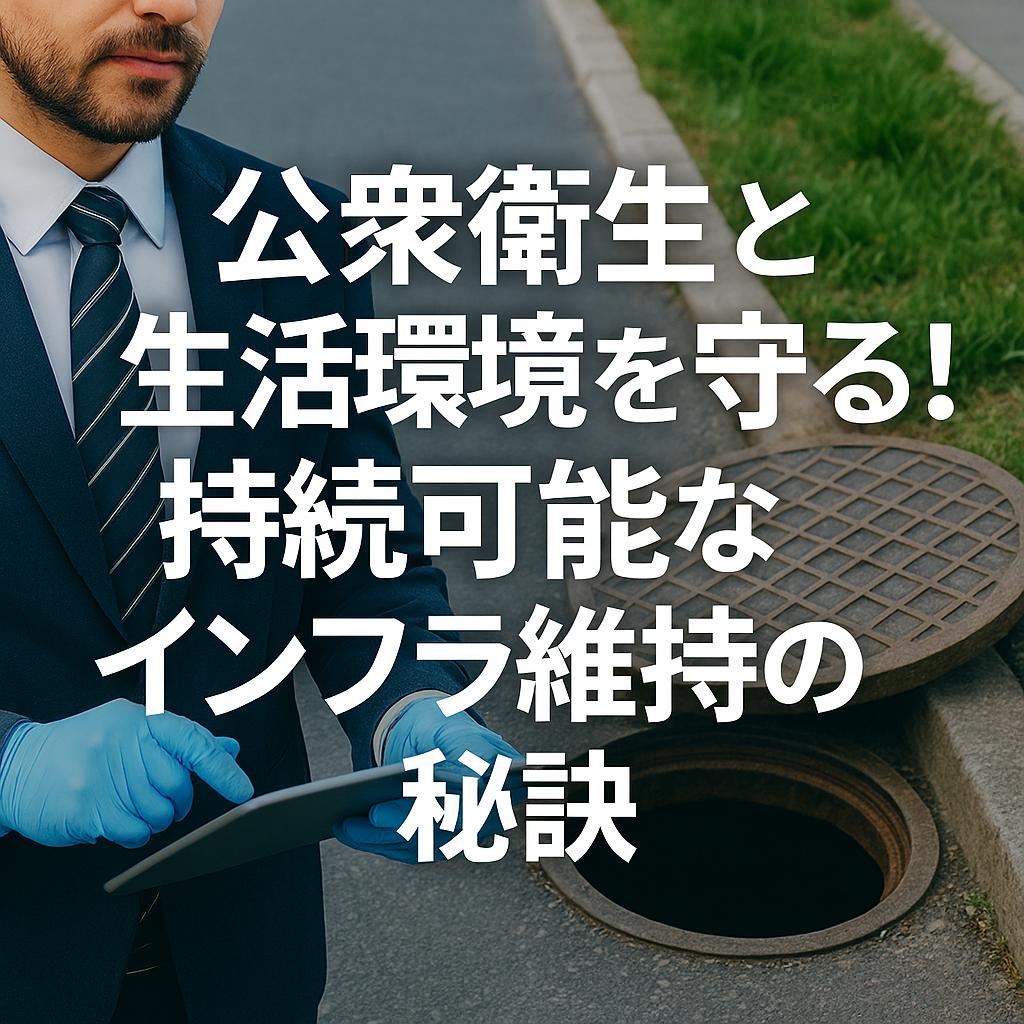公衆衛生と生活環境を守る！持続可能なインフラ維持の秘訣