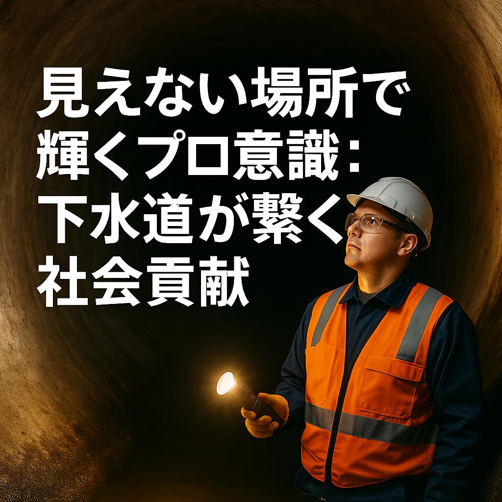 見えない場所で輝くプロ意識：下水道が繋ぐ社会貢献