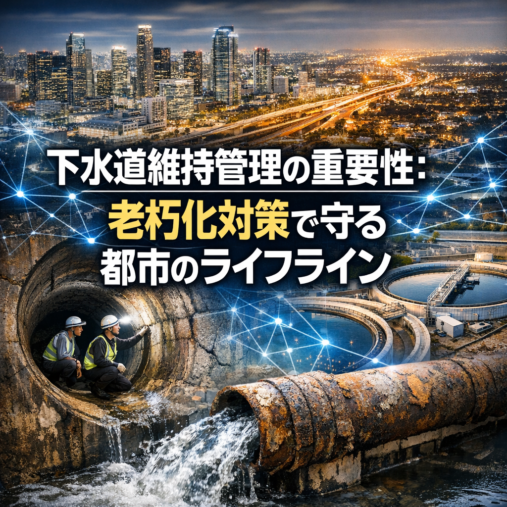 下水道維持管理の重要性：老朽化対策で守る都市のライフライン