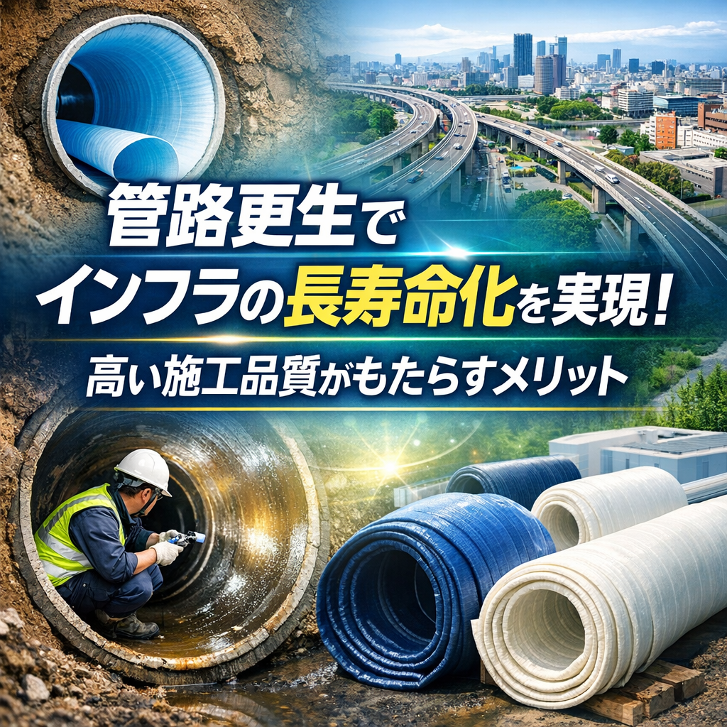 管路更生でインフラの長寿命化を実現！高い施工品質がもたらすメリット