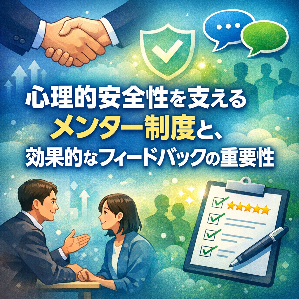 心理的安全性を支えるメンター制度と、効果的なフィードバックの重要性