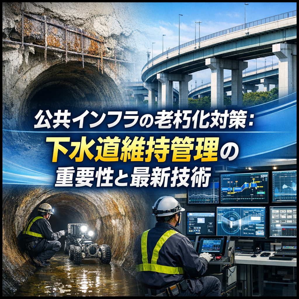 公共インフラの老朽化対策：下水道維持管理の重要性と最新技術