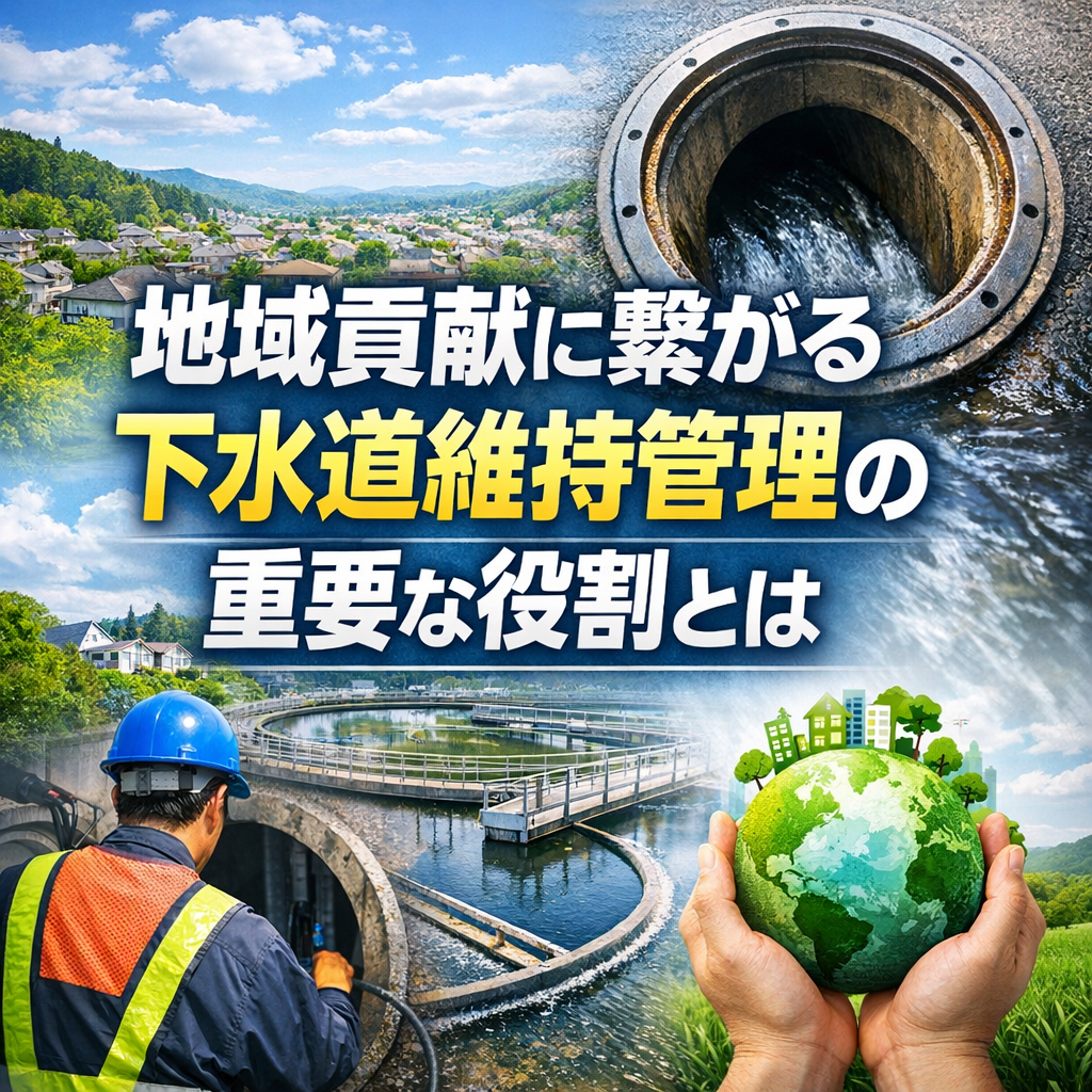 地域貢献に繋がる下水道維持管理の重要な役割とは