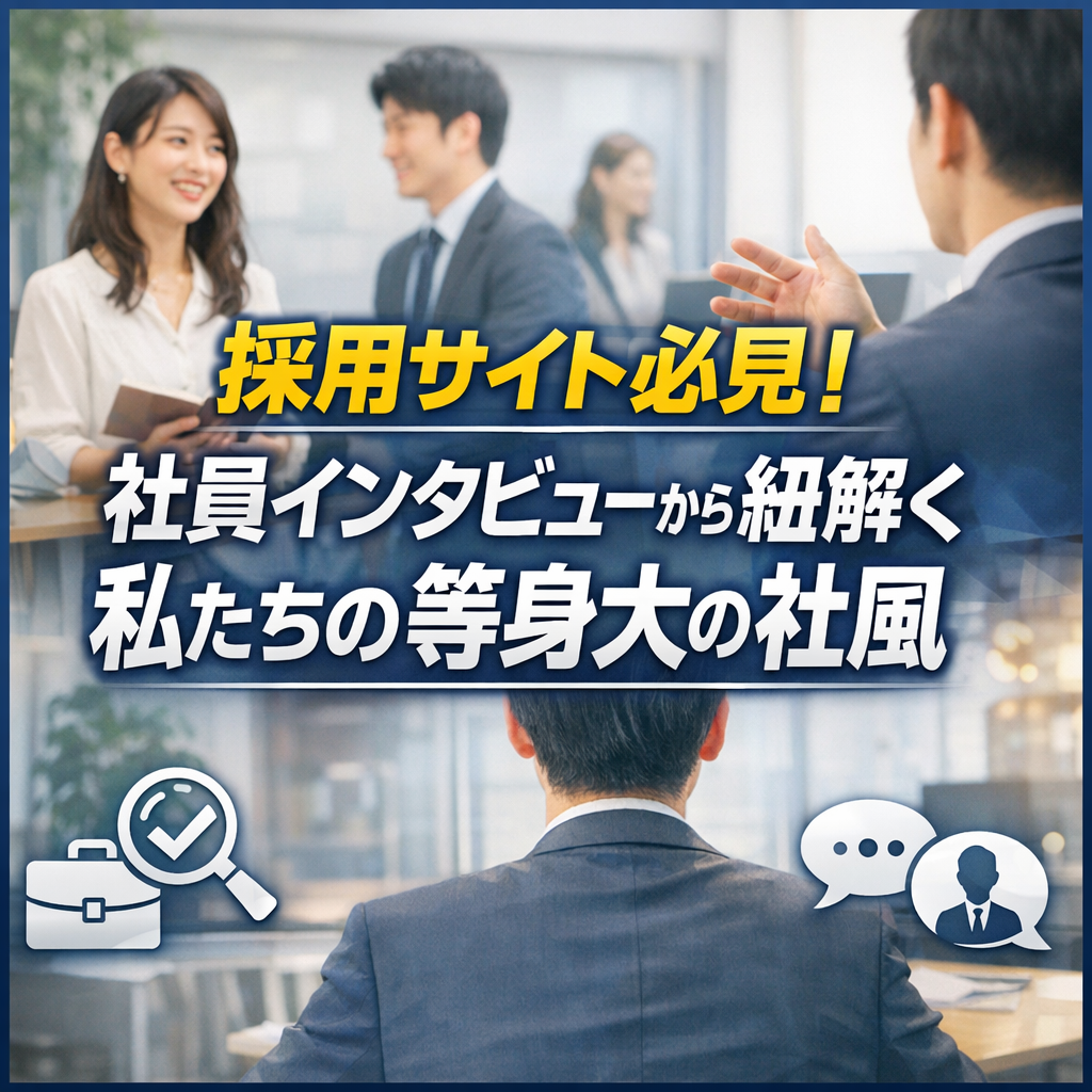 採用サイト必見！社員インタビューから紐解く私たちの等身大の社風
