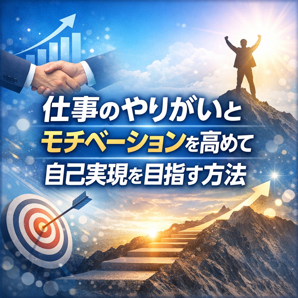 仕事のやりがいとモチベーションを高めて自己実現を目指す方法