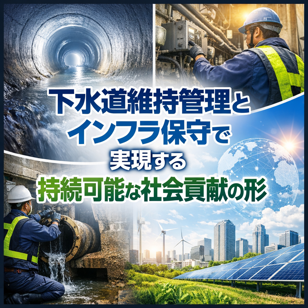 下水道維持管理とインフラ保守で実現する持続可能な社会貢献の形