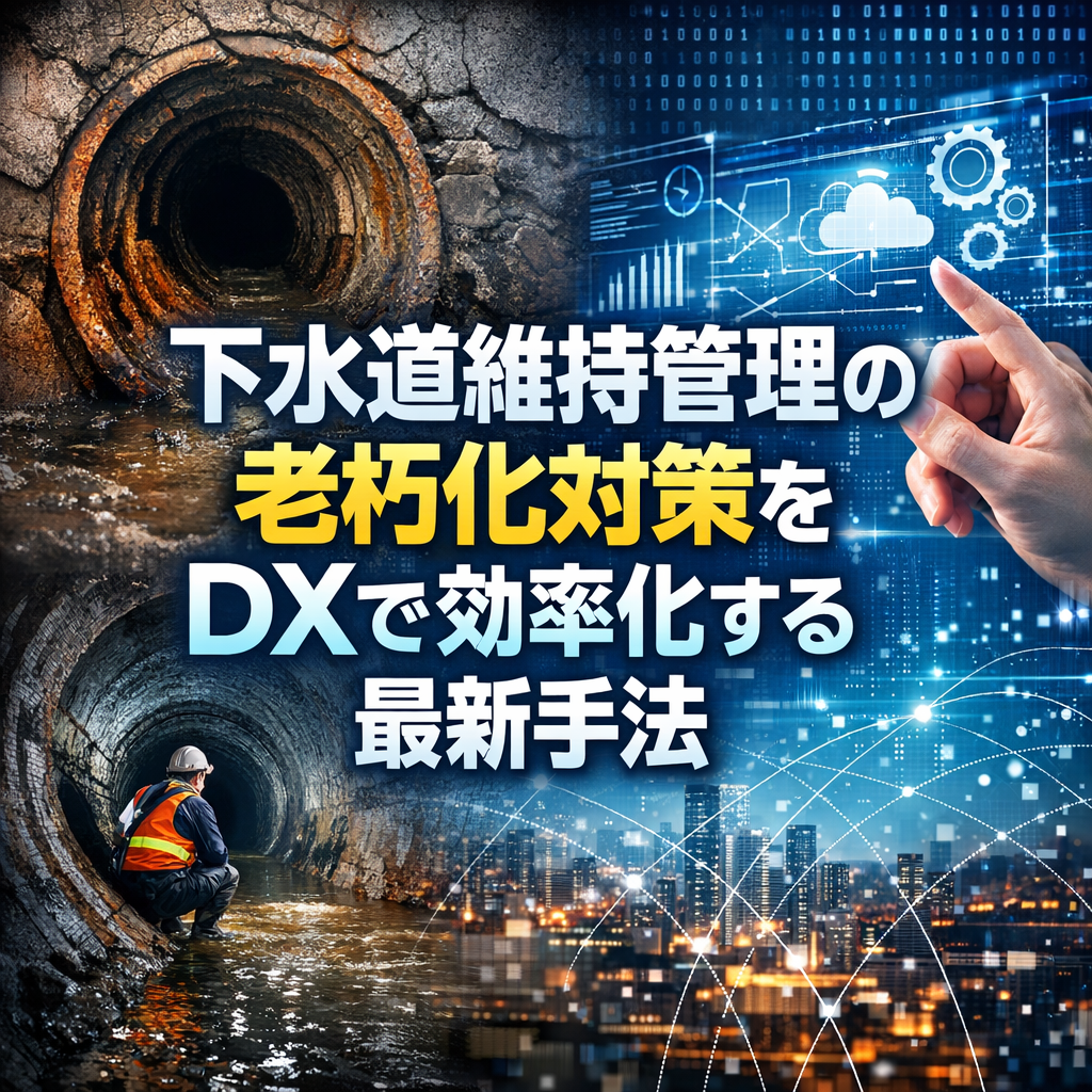 下水道維持管理の老朽化対策をDXで効率化する最新手法