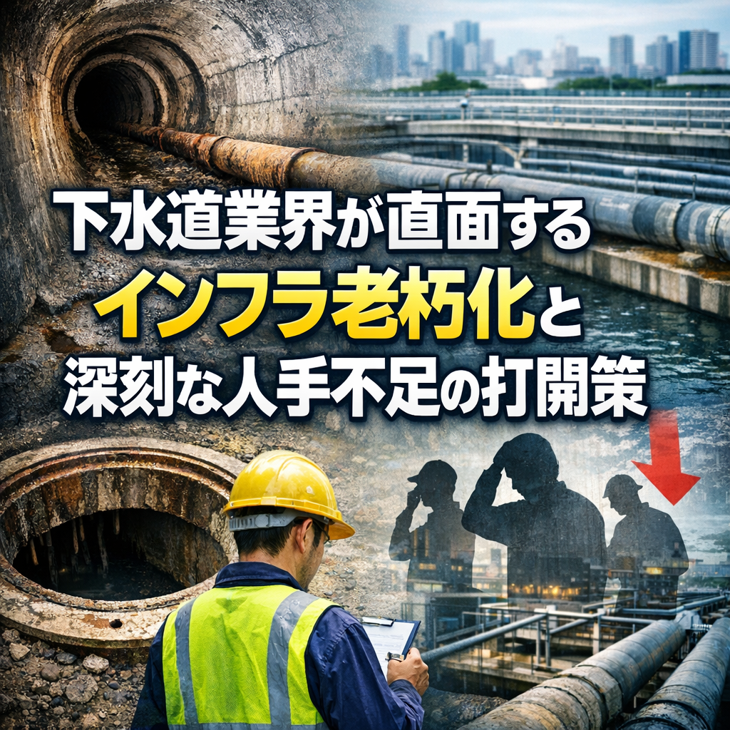 下水道業界が直面するインフラ老朽化と深刻な人手不足の打開策