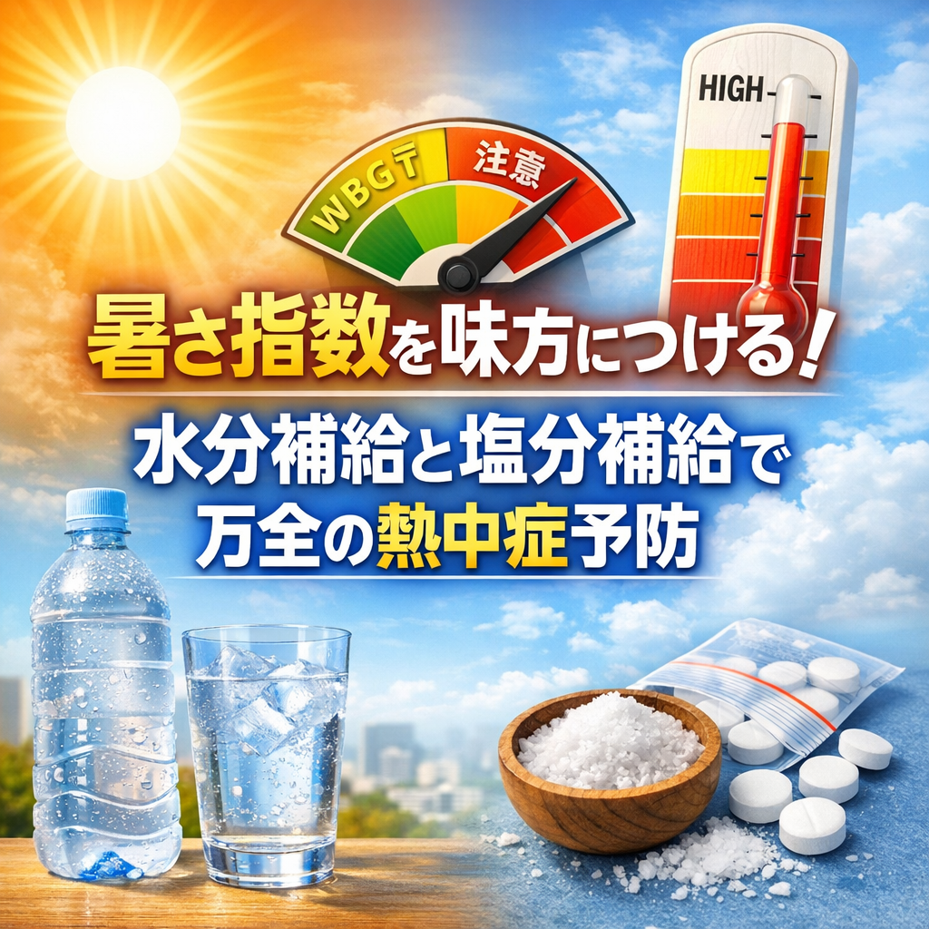 暑さ指数を味方につける！水分補給と塩分補給で万全の熱中症予防