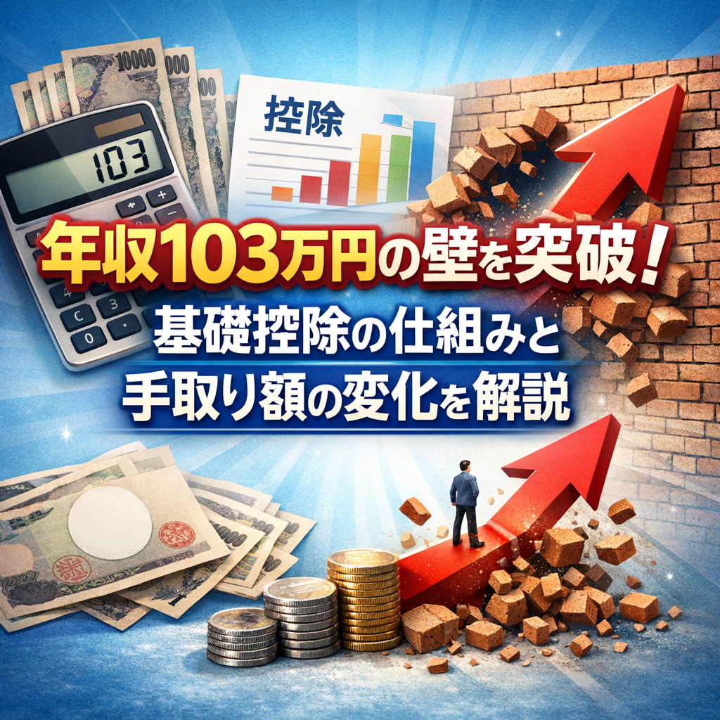 年収103万円の壁を突破!基礎控除の仕組みと手取り額の変化を解説