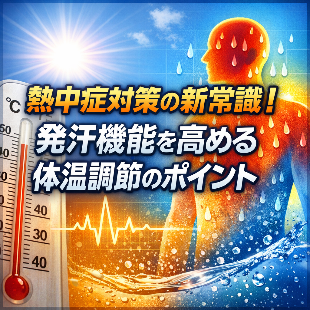 熱中症対策の新常識！発汗機能を高める体温調節のポイント