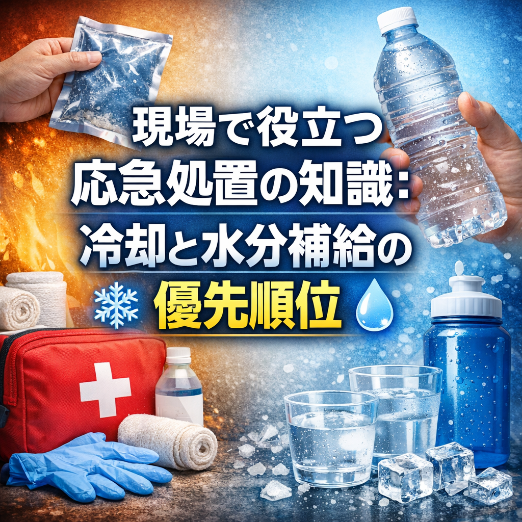 現場で役立つ応急処置の知識：冷却と水分補給の優先順位