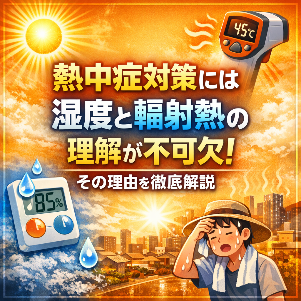 熱中症対策には湿度と輻射熱の理解が不可欠！その理由を徹底解説