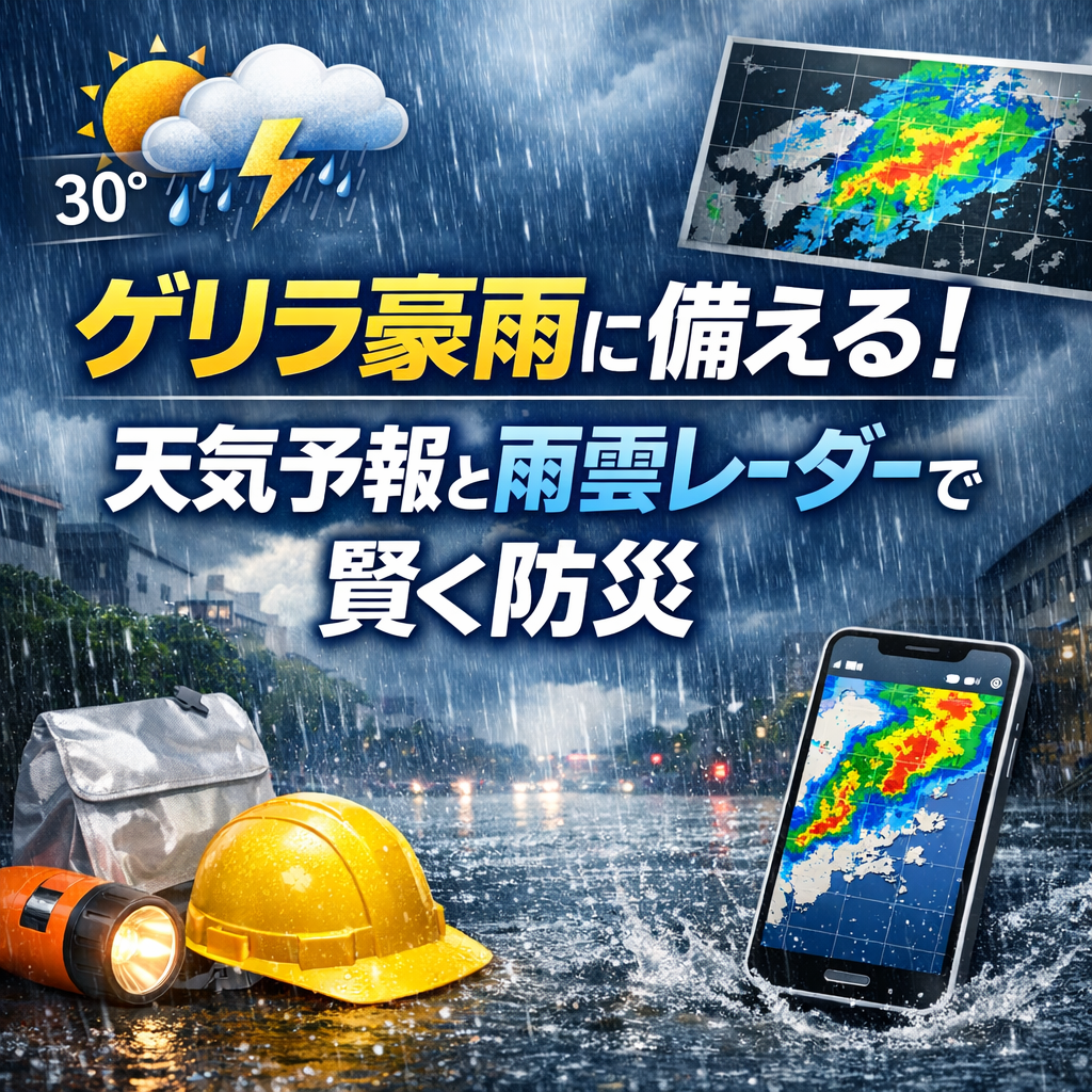 ゲリラ豪雨に備える！天気予報と雨雲レーダーで賢く防災