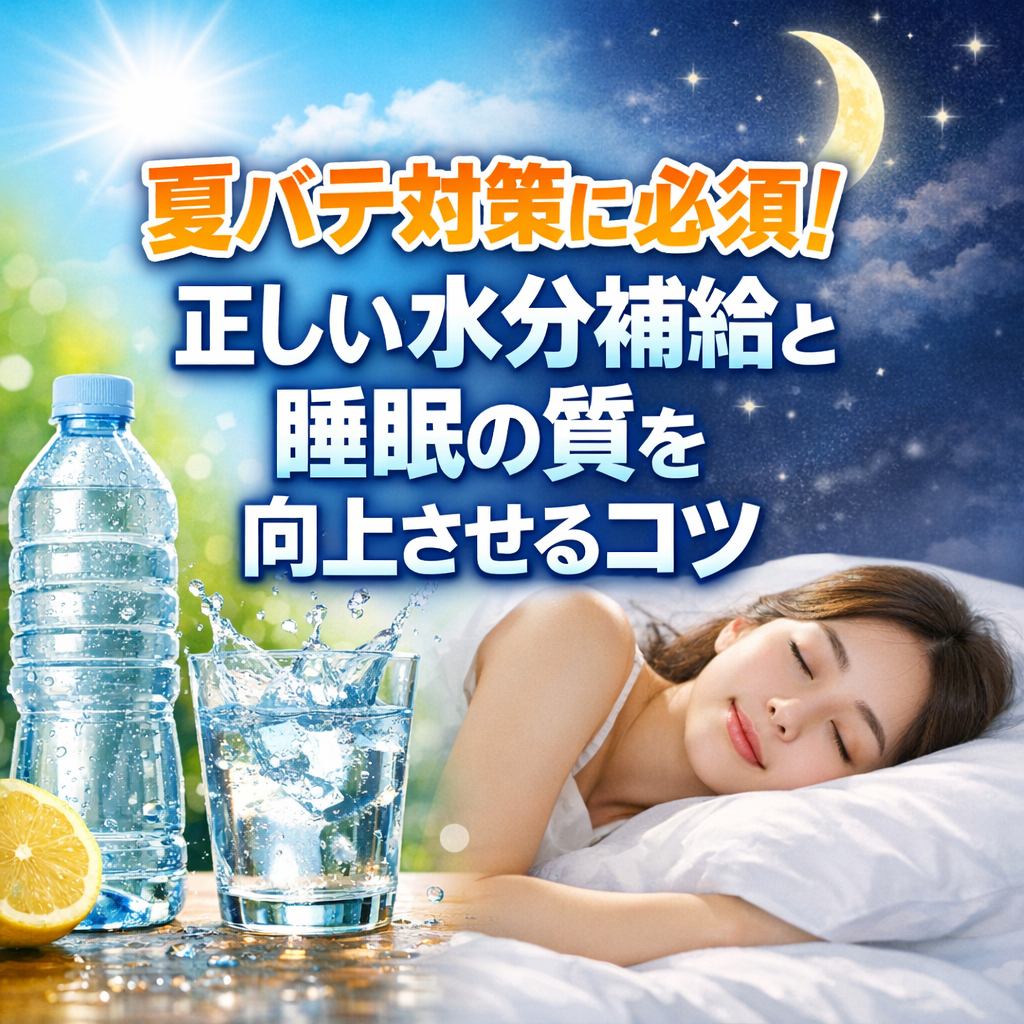 夏バテ対策に必須!正しい水分補給と睡眠の質を向上させるコツ