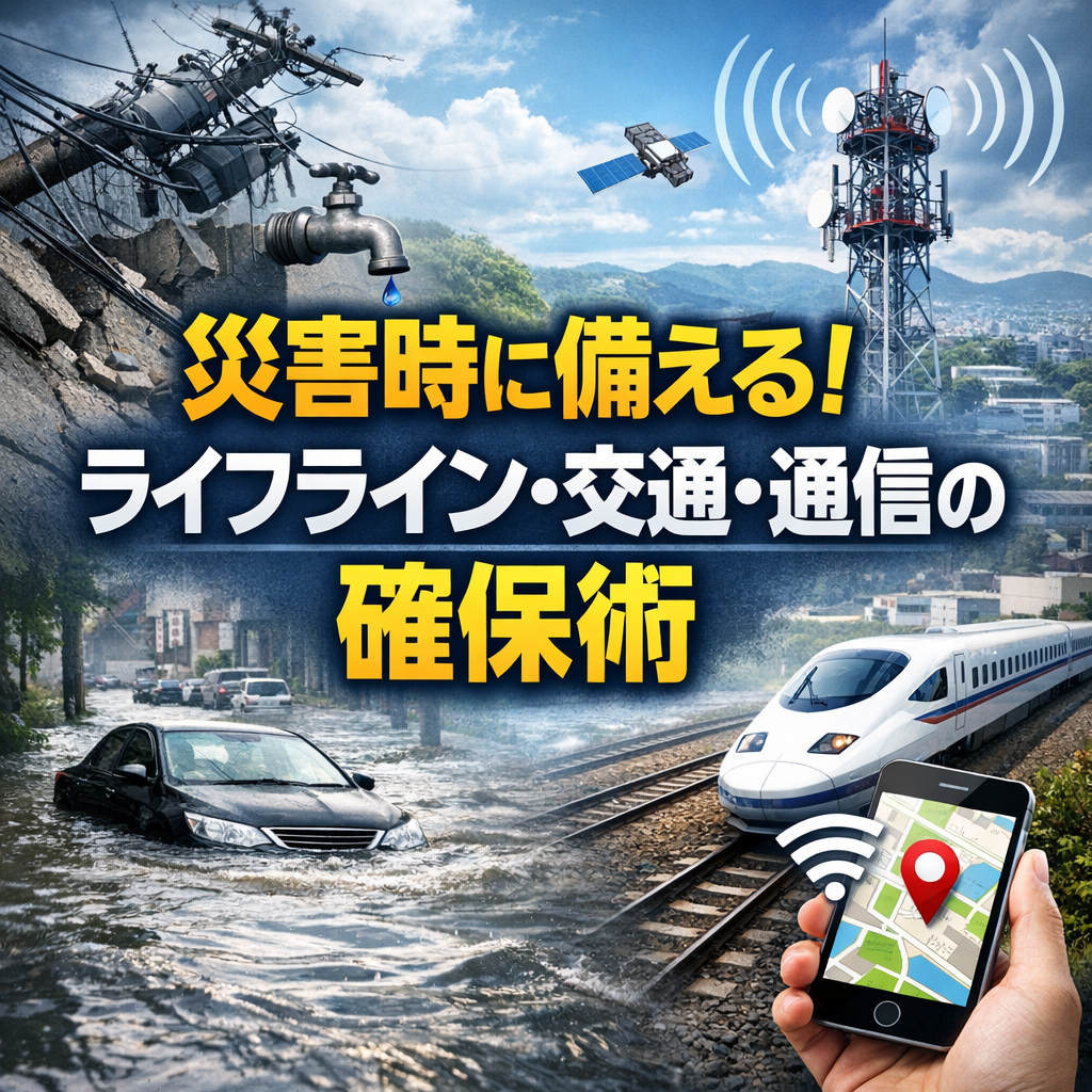 災害時に備える！ライフライン・交通・通信の確保術
