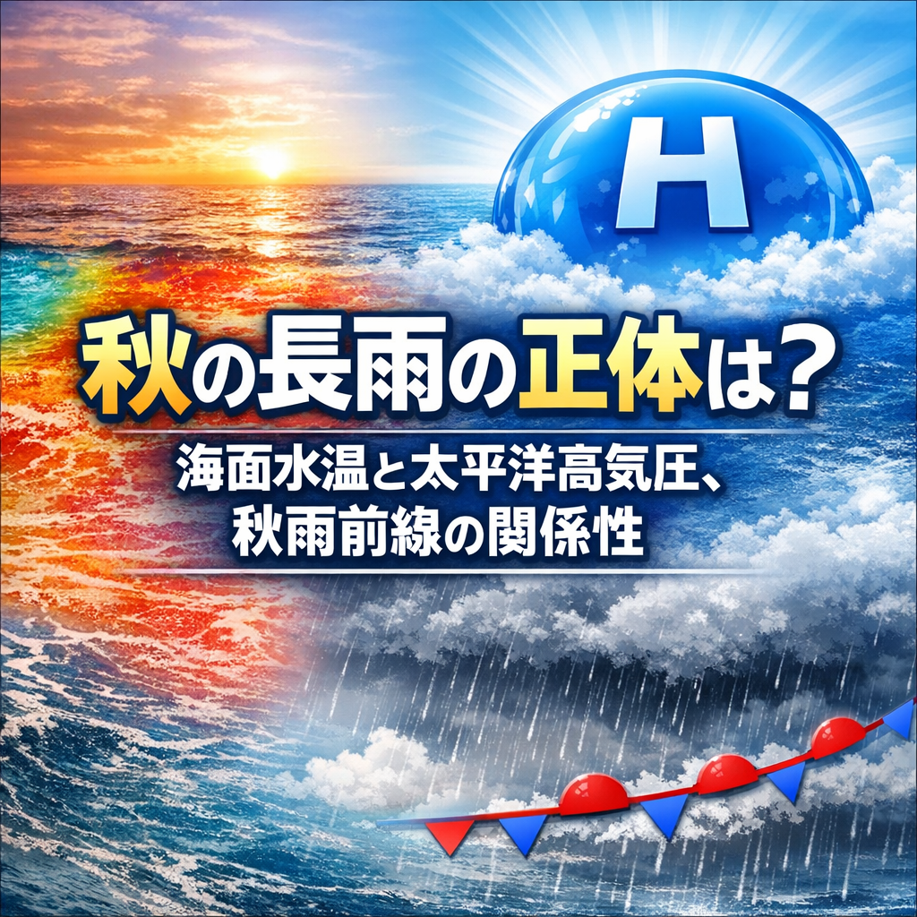 秋の長雨の正体は？海面水温と太平洋高気圧、秋雨前線の関係性