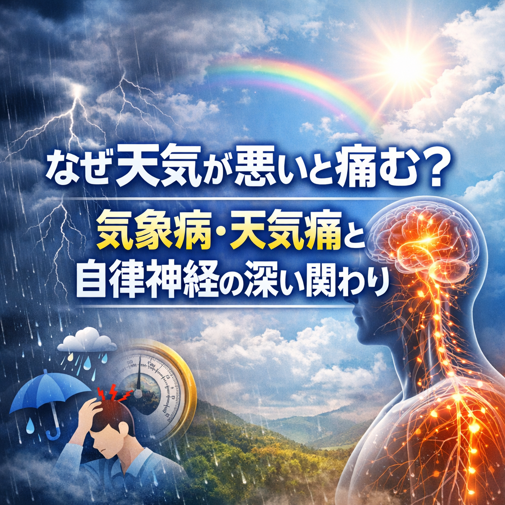 なぜ天気が悪いと痛む？気象病・天気痛と自律神経の深い関わり