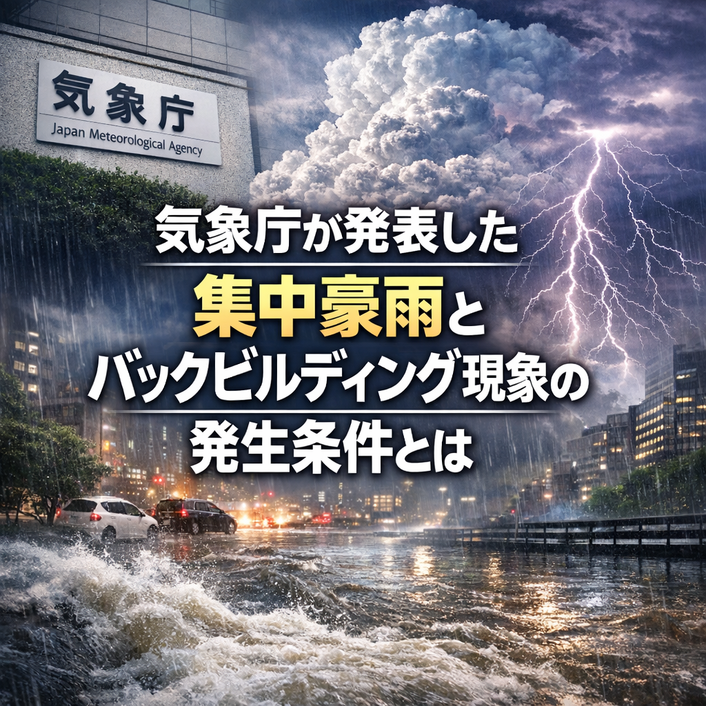 気象庁が発表した集中豪雨とバックビルディング現象の発生条件とは