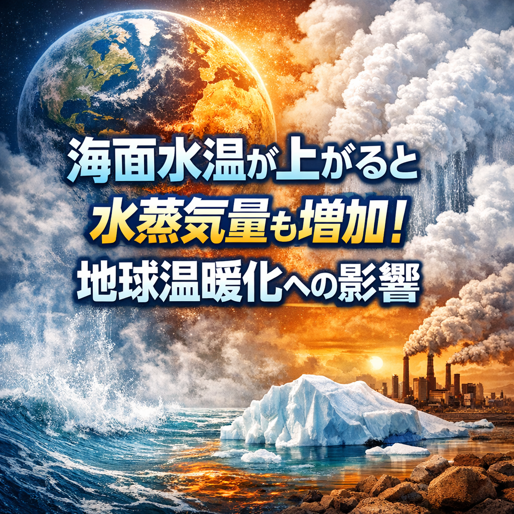 海面水温が上がると水蒸気量も増加！地球温暖化への影響