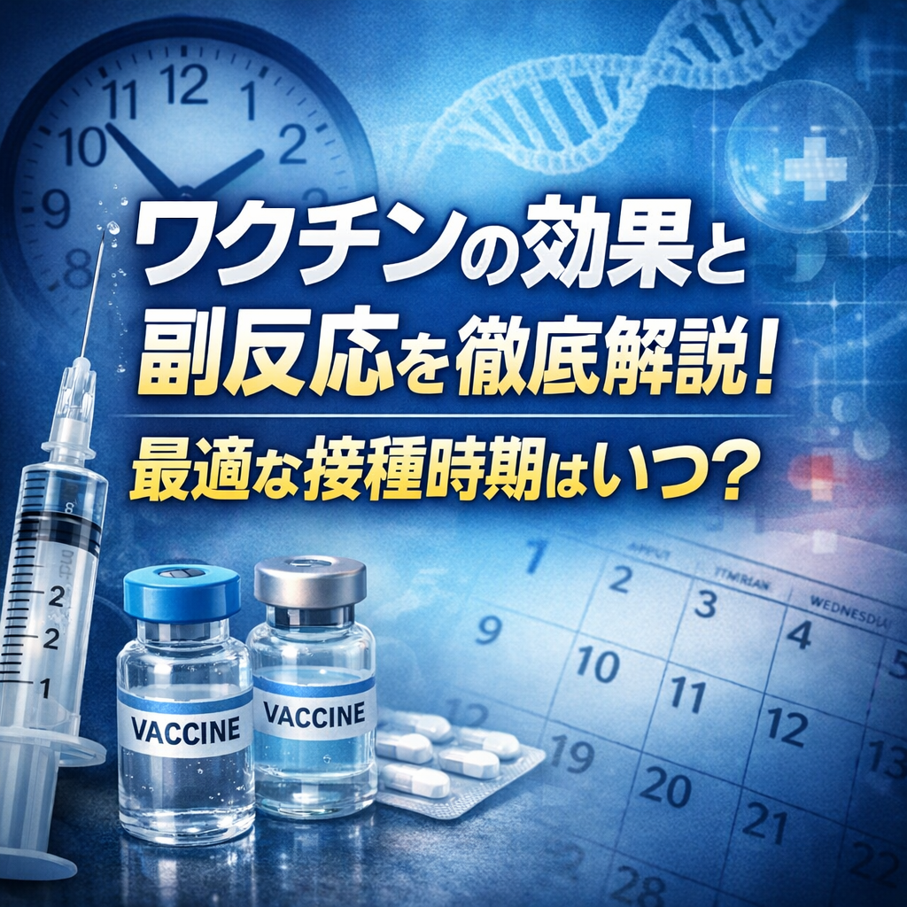 ワクチンの効果と副反応を徹底解説！最適な接種時期はいつ？