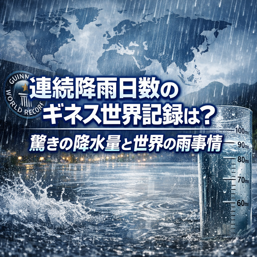 連続降雨日数のギネス世界記録は？驚きの降水量と世界の雨事情