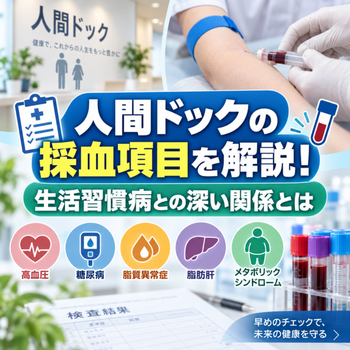 人間ドックの採血項目を解説！生活習慣病との深い関係とは