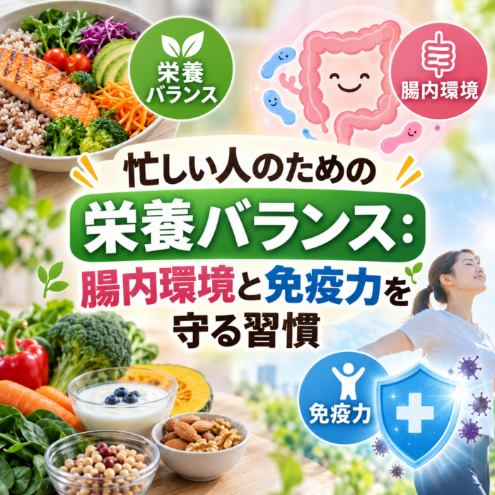 忙しい人のための栄養バランス：腸内環境と免疫力を守る習慣