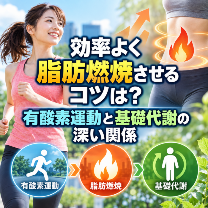 効率よく脂肪燃焼させるコツは？有酸素運動と基礎代謝の深い関係