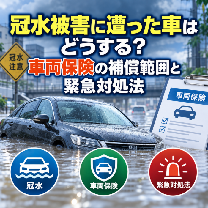 冠水被害に遭った車はどうする？車両保険の補償範囲と緊急対処法