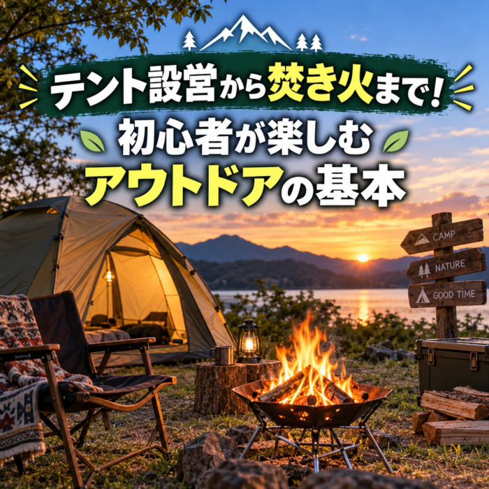 テント設営から焚き火まで！初心者が楽しむアウトドアの基本