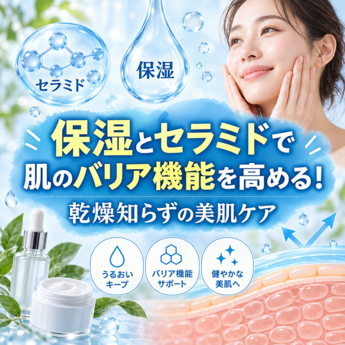 保湿とセラミドで肌のバリア機能を高める！乾燥知らずの美肌ケア