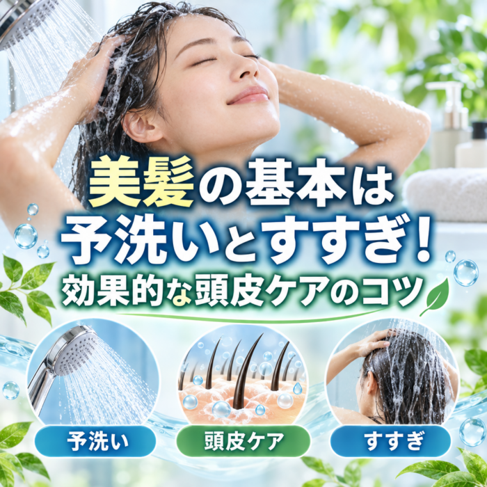 美髪の基本は予洗いとすすぎ！効果的な頭皮ケアのコツ