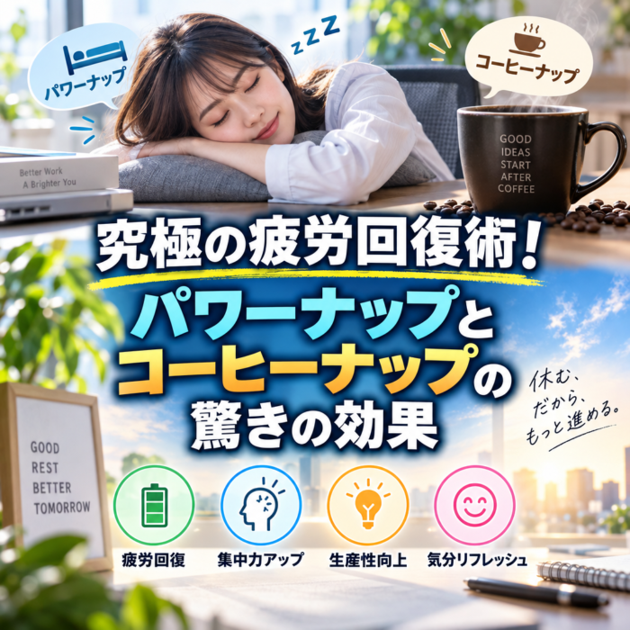 究極の疲労回復術！パワーナップとコーヒーナップの驚きの効果